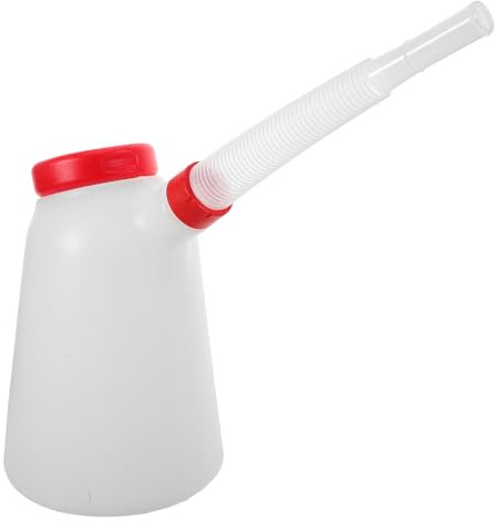 DIYEAH Distributeur Huile Plastique 5l avec Long Bec pour Injection Précise Bidon Doseur Huile Moteur pour Entretien Voiture Moto et Bateau Réutilisable