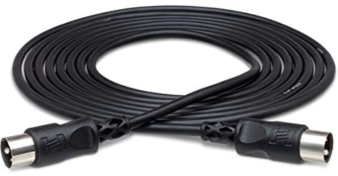 Hosa MID-310BK, MIDI Cable, 5-pin DIN to Same, 10 ft