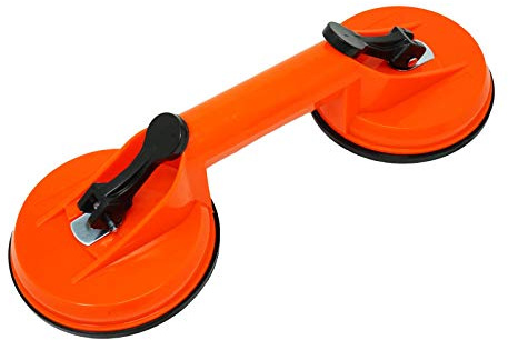 Dapetz ® Double Glass Suction Cups Lifter Vacuum Plate Handle Dual Pads Glass Suckers to Lift Large Glass/Floor Gap Fixer/Tile Also for Lifting/Dent Puller, 70 kg Lifting Capacity