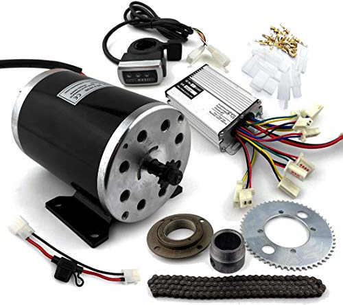 L-faster 1000W Motorcycle Motor Kit Use 25H Chain Drive Speed Scooter Replacement Karting Conversion kit (36V Thumb kit)
