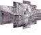 Runa Art Wandbilder Italien 5 Teilig Bild auf Vlies Leinwand Deko Wohnzimmer Schlafzimmer Panorama Stadt Grau 024452b