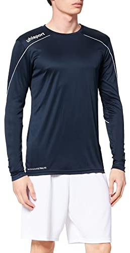 uhlsport Stream 22 Langarm, Maglietta Bambini, Navy/Bianco, 116