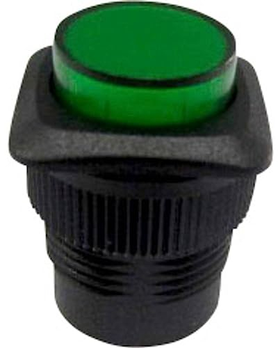 TRU COMPONENTS 1587742 TC-R13-508B-05YL Druckschalter 250 V/AC 1.5 A 1 x Aus/EIN rastend Grün 1 St.