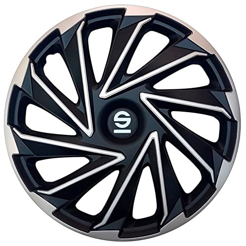 Sparco Radzierblenden Varese - 14-Zoll - Silber/Schwarz - Satz mit 4 Stück
