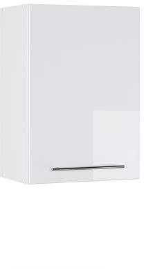 Vicco Hängeschrank Fame-Line, hängender Küchenschrank, Weiß Hochglanz/Weiß, 50 cm