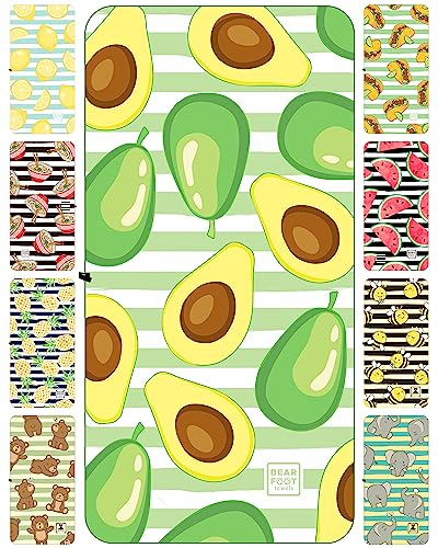 BEARFOOT Mikrofaser Strandtuch XXL mit Tasche schnelltrocknendes Handtuch - Microfaser Badetuch groß - Ultraleicht | Zubehör für Urlaub & Strand oder als Saunahandtuch (Avocado 200x90cm)
