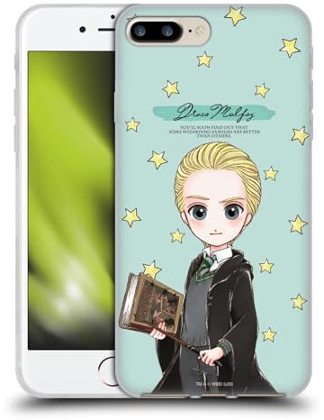 Head Case Designs Offizielle Harry Potter Draco Malfoy Deathly Hallows XXXVII Gelhülle [Militärischer Schutzgrad] Kompatibel Mit Apple iPhone 7 Plus/iPhone 8 Plus Und Kompatibel Mit MagSafe