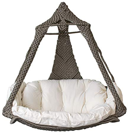 Hängesofa Hängekorb Lola Nido Royal Platin Outdoor mit Kissen Ecru