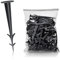 GardenMate 50 Pinchos de sujeción de 12 cm de plástico Negro estabilizado contra UV