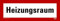 Aufkleber nach DIN 4066 Hinweisschild Feuerwehr  Heizungsraum  210x74 mm