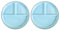 SOCOSY Round Shape Smile Sun Ceramic Divided Plate Dessert Salad Plate Dinner Plate for Portion Control - 8 Inch (Set of 2,Blue)