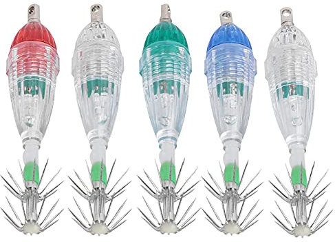 Angelköder-Licht, Unterwasser-LED-Blinklicht-Köder-Licht Tiefe Tropfenform Wasserdichtes Angel-Blinklicht Nachtfischen-Zubehör(mit Haken)