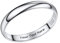 PROSILVER Herren personalisierte Verlobungsring Ehering Silber 925 Ring Größe 59 3mm glänzender Silberring Trauring Memoirering Ewigkeitsring Schmuck für Hochzeit Verlobung