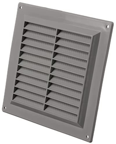 150x150mm Rejilla de Ventilación - Plástico, Gris