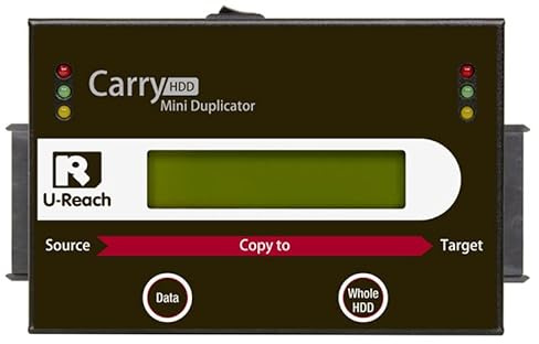 JetMedia UReach IQ112 1to1 Festplatte SSD Standalone Duplikator 2.5 3.5inch SATA/IDE/mSATA Festplattendocking Kopierstation für HDD Klon System Backup