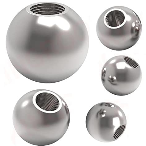 ZOENAE 5 Stück M8 Gewinde Halbloch Metrisch Edelstahl Durchmesser 15-50 mm Bohrkugeln Innengewinde Sackloch Glatte Kugelperle (Size : 18mm)