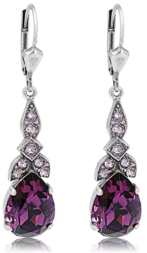 Silber Ohrringe Jugendstil Amethyst Ohrhänger romantisch NOBEL SCHMUCK