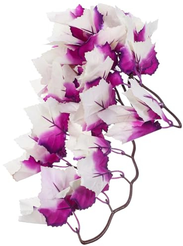 iplusmile Reptile Plants Hanging Silk Plants with Suction Cup, Terrarium Tank Fake Plants Habitat Decorations for Bearded Dragon Hermit Crab Lizard Snake Geckos, Purple