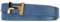 Zakatte • Damen Gürtel aus Kunstleder mit H-Schnalle Hüftgürtel Taillengürtel Damengürtel BS058 (Navy-Gold, 95 cm)