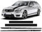 NIAVIS 4 Stück Edition 507 Motorhaube Dach Heck Aufkleber Seitenstreifen Rock Aufkleber, für Mercedes Benz C Klasse W204 Coupe S204 Kombi C63 AMG
