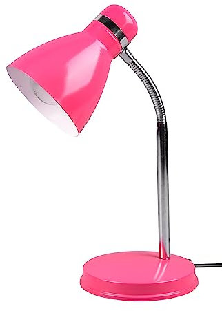 Reality Leuchten Schreibtischleuchte Harvey R50731093, Metall Pink/Chrom, exkl. 1x E27