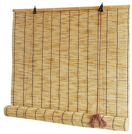 zhijiaqian456 Stores à Enroulement en Bambou,Store Enrouleur Bambou Naturel,Stores À Rouleaux Romains,Store Occultant en Bambou,pour Balcon/Jardin/Extérieu (100 x 180 cm)