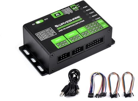waveshare USB zu UART/I2C/SPI/JTAG Konverter, unterstützt USB auf 2-Kanal UART, oder USB auf 1-Kanal UART + 1-Kanal I2C + 1-Kanal SPI, oder USB auf 1-Kanal UART + 1-Kanal JTAG, unterstützt