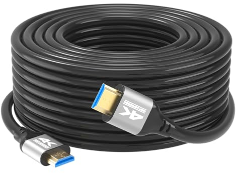 Zazalon Cable HDMI 4K 30M (4K/60HZ,18 Gbps) FullHD1080p,3D,Compatible con PS5/PS3, PC, Proyector, 4K UHD TV/HDTV