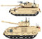 Technik Panzer Bausteine 2-IN-1 Bausatz, 659 Klemmbausteine Merkava Main Battle Tank Technik Militär Panzer Modell mit Minifiguren, Kompatibel mit Lego Technic