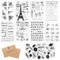 9 Blätter Silikonstempel Set, Silikonstempel Sprüche Deutsch Stempel, Clear Stamps, Silikon Stempel Geburtstag Glückwünsche Blumen Stempelset für DIY Scrapbooking Journal Hochzeit Stempel