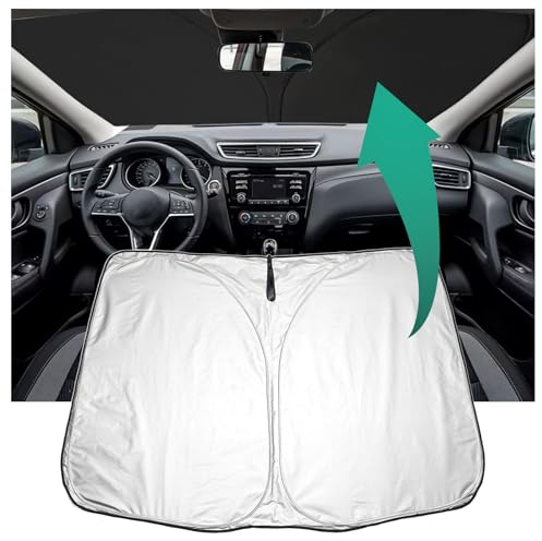 YEE PIN Qashqai J11 Parasol Coche Compatible con Nissan Qashqai J11 2014-2020 2021, Parasol Plegable Coche Parasol Delantero Parabrisas Parabrisas Protección UV Polvo
