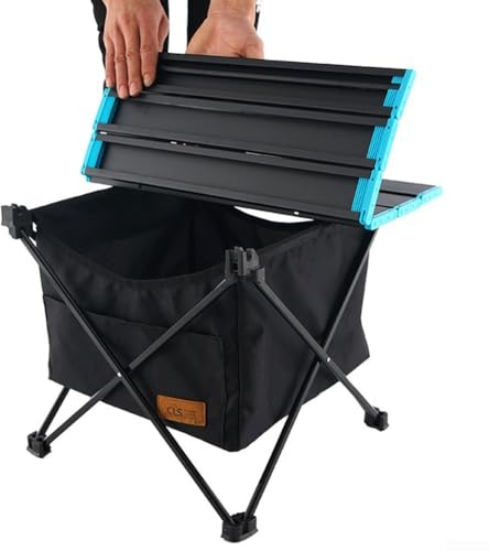 CARMOTTER Bolsa de mesa plegable, bolsa de mesa de camping al aire libre, bolsa organizadora de mesa de picnic, bolsa de almacenamiento de cocina de malla impermeable, muebles de camping para