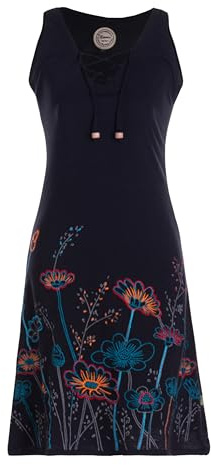 Vishes - Alternative Bekleidung - armloses Damen Longshirt-Kleid Mini-Kleid Tunika-Kleid T-Shirtkleid