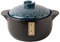 Japanese Ceramic Black Casserole Clay Pot with Lid - Heat-Resistant Stockpot for Home Cooking, Stew Pot for Dinner and Party