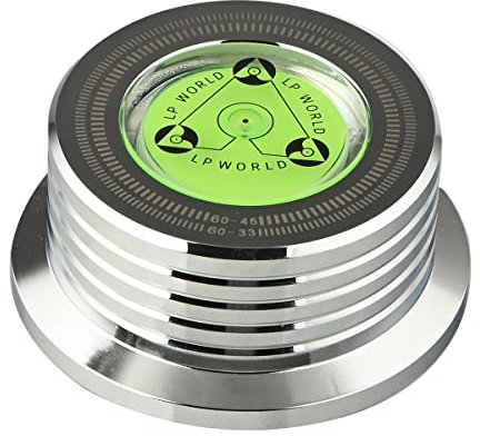 Rhghfujhgy Universal 60Hz LP Vinyl Record Player Disc Turntable Stabilizer mit Level Aluminium Alloy Weight Clamp Silver