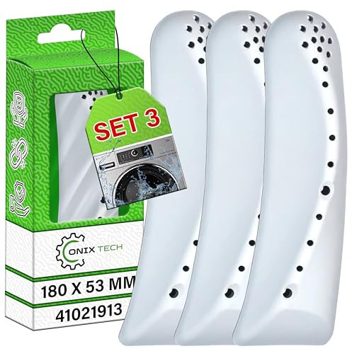 3 Piezas Aleta de Tambor de Lavadora 180x53 mm con Código Original 41021913 para Candy para Hoover - Garantía de 5 Años - ONIX TECH