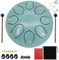 Audasi Steel Rain Drum 6 Zoll 8 Tone Regentrommel Outdoor Garden Handpan Drum fur Garten Instrument Regenmusik Trommel fur Musikalische Erziehung Unterhaltung Meditation Yoga Zen Geschenke Moss Blue