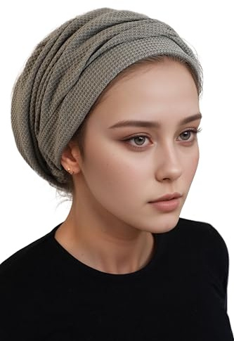 ERMANDINA Jewish Head Covering for Women Tichel Slouchy Beanie Beret Snood Headcovering