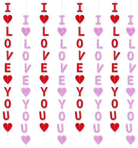 8 rot-rosa I love you-Banner