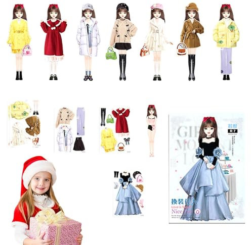 Prinzessin-Anzieh-Stickerbuch, magnetische Anziehpuppen | Magnetisches Prinzessinnen-Ankleidebuch aus Papier - Prinzessinnen-Magnetaufkleberbuch, magnetisches Anziehaufkleberbuch für Mädchen ab 3 Jahr