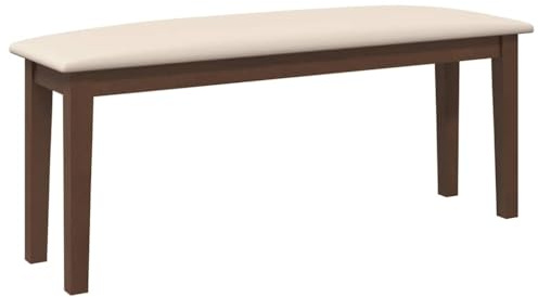 vidaXL Bank 110 cm Braun Massivholz Gummibaum