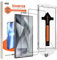 Reownest Lot de 2 protections d'écran pour Samsung Galaxy S24 Ultra [retrait automatique de la poussière] [Protection contre les chutes] Facile à installer, support d'empreintes digitales, film en