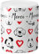 DECOHO - Tirelire pourboire - Tips - Chien Coeur - Animalerie - toiletteur - Multicolore