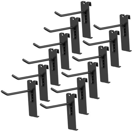 Abaodam 12 Stück Metallhaken Für Drahtpaneele Gitterhaken Aus Eisen Displayhaken Für Drahtpaneel-Organizer Mehrzweckhaken Für Drahtpaneele Gitterwandhaken Mit Gebogenem Verschluss Drahthak
