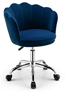 OLSKFUH Hoher Bürostuhl Mit Samt-Blütenblatt-Schale, Verstellbarer Drehstuhl Mit Akzent-Schminksessel,