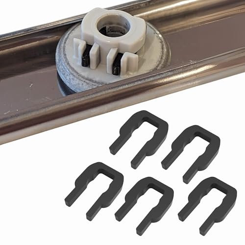 Sintrix Fab 5x Besteckkorb Klammer Halter Set kompatibel mit Miele Spülmaschine Schienen G305 G3xx. Ersatz für 09759811 1107900. Robuste Carbon Korbführung Clips für Geschirrkorb Befestigung