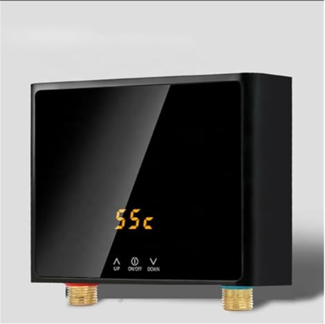 Calentador De Agua Caliente 3000W/4000W/5500W Calentador Instantáneo Sin Tanque Termostato De Inducción Calentadores Eléctricos Táctiles Inteligentes Ducha Automática,Ahorro De EnergíA(Black white,22