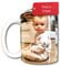 Tazza Personalizzata Fino a 3 Foto, Made in Italy - Tazza in Ceramica Interamente Personalizzabile a 360 Gradi con Foto e Scritta - Idea Regalo Compleanno Amica, Festa della Mamma e San Valentino