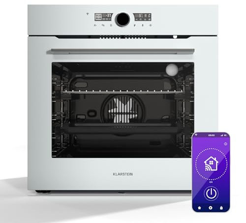 Klarstein Illuminosa Smart Einbaubackofen - 73 L, 11 Funktionen, WLAN-Steuerung, Energieeffizienz A+, Dreifach Verglaste Tür, Einbau-Backofen Ohne Kochfeld, App-Steuerung, 2800 W, Kindersicherung