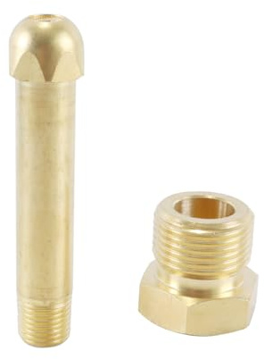 Alide Adattatore per bombola di gas elio, argon e azoto con raccordo di ingresso filettato in ottone CGA-580 NPT1